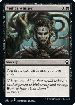Image for Night's Whisper (115) [Dominaria United] - Magic: The Gathering