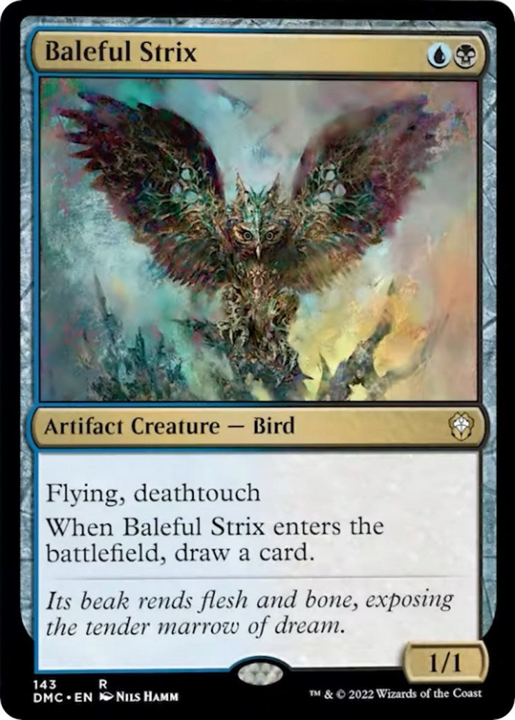 Baleful Strix (143) [Commander: Dominaria United]