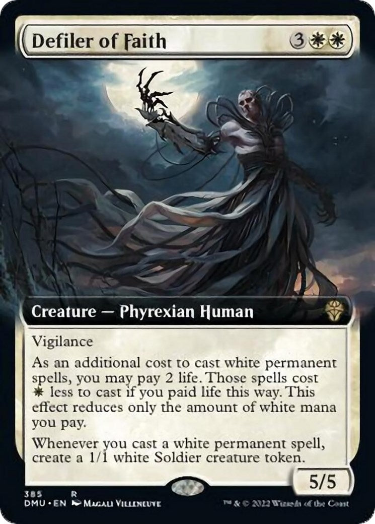 Image for Defiler of Faith (Extended Art) (385) [Dominaria United] - Magic: The Gathering