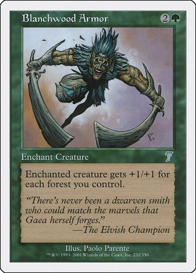 Image for Blanchwood Armor (232) [7th Edition] - Magic: The Gathering
