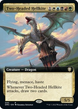 Image for Two-Headed Hellkite (Extended Art) (90) [Dominaria United] - Magic: The Gathering