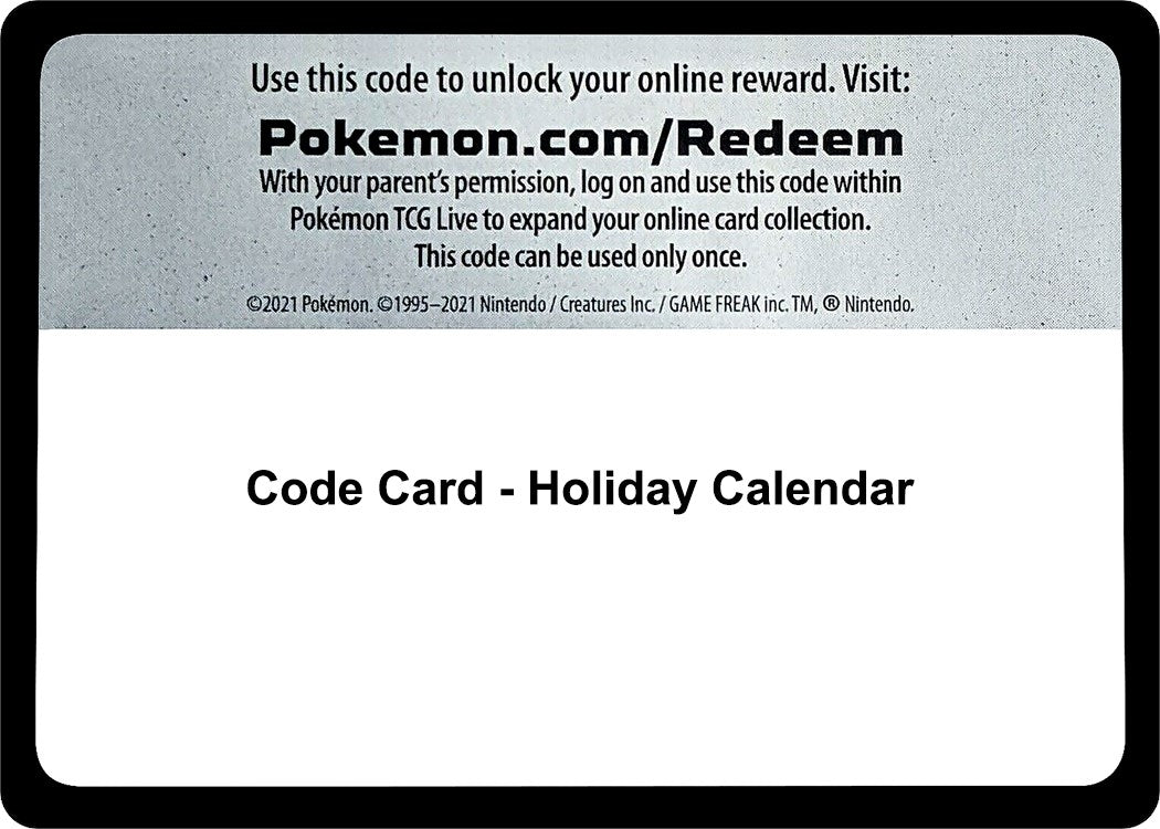 Image for Code Card - Holiday Calendar [Miscellaneous Cards & Products] - Pokemon
