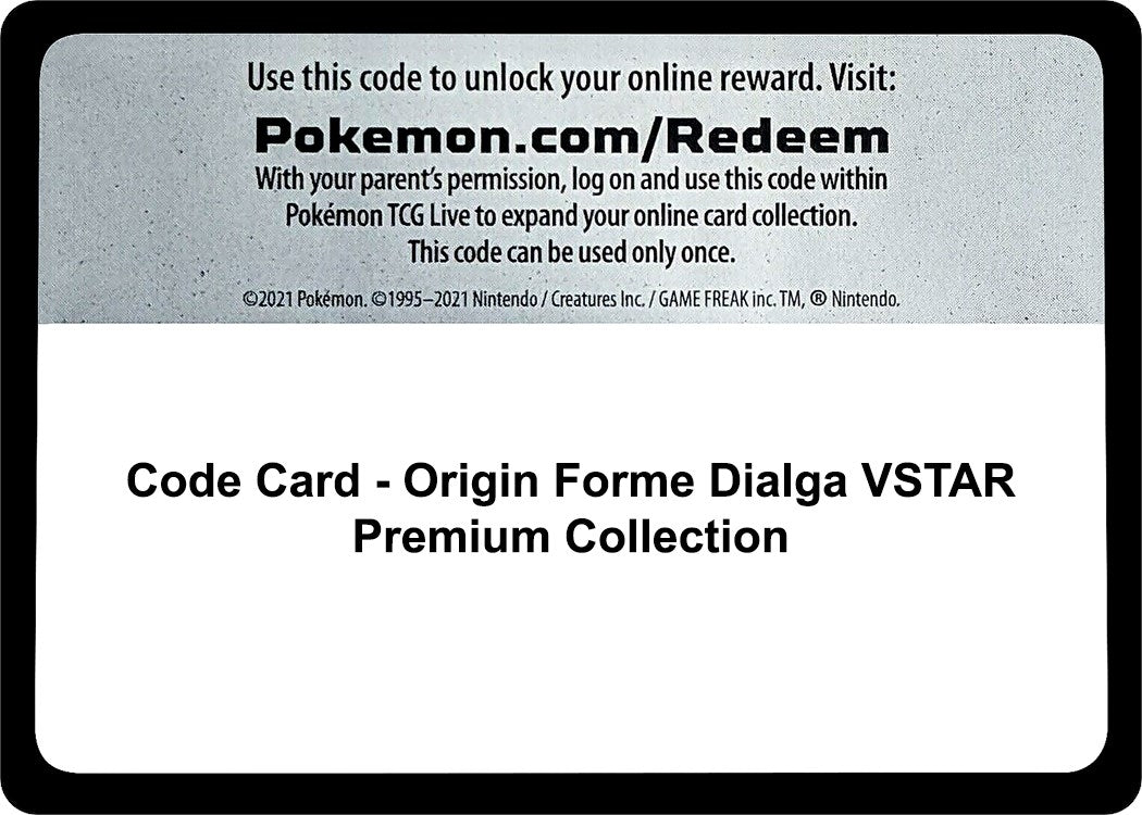 Image for Code Card - Origin Forme Dialga VSTAR Premium Collection [SWSH11: Lost Origin] - Pokemon