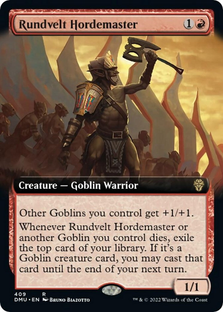 Image for Rundvelt Hordemaster (Extended Art) (409) [Dominaria United] - Magic: The Gathering