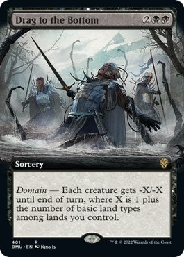 Image for Drag to the Bottom (Extended Art) (401) [Dominaria United] - Magic: The Gathering