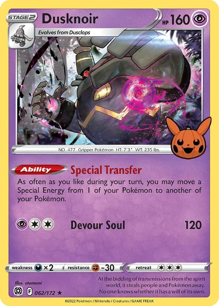Image for Dusknoir (062/172) [Trick or Trade BOOster Bundle] - Pokemon