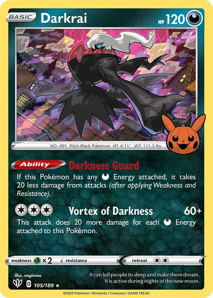 Image for Darkrai (105/189) [Trick or Trade BOOster Bundle] - Pokemon