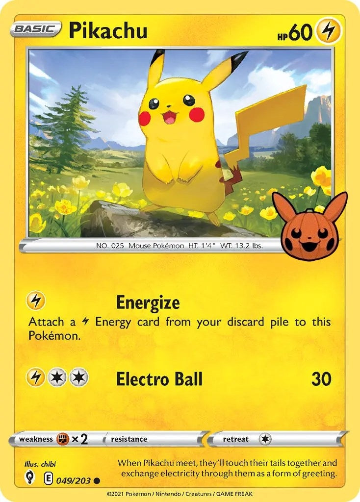 Image for Pikachu (049/203) [Trick or Trade BOOster Bundle] - Pokemon