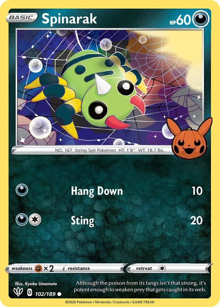 Image for Spinarak (102/189) [Trick or Trade BOOster Bundle] - Pokemon