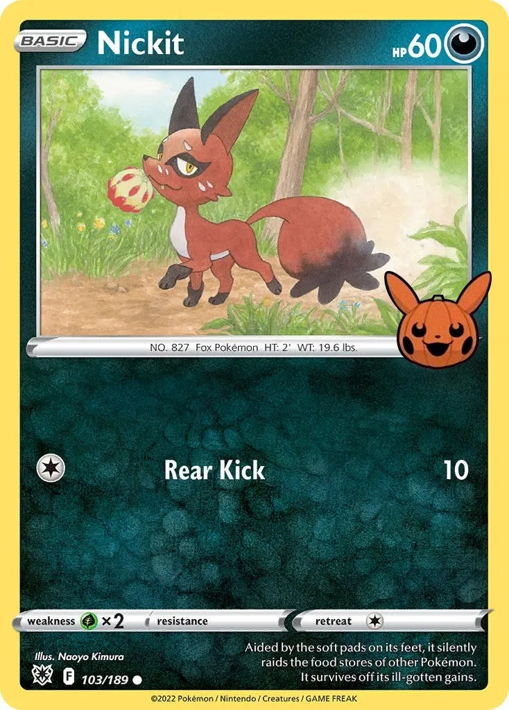 Image for Nickit (103/189) [Trick or Trade BOOster Bundle] - Pokemon