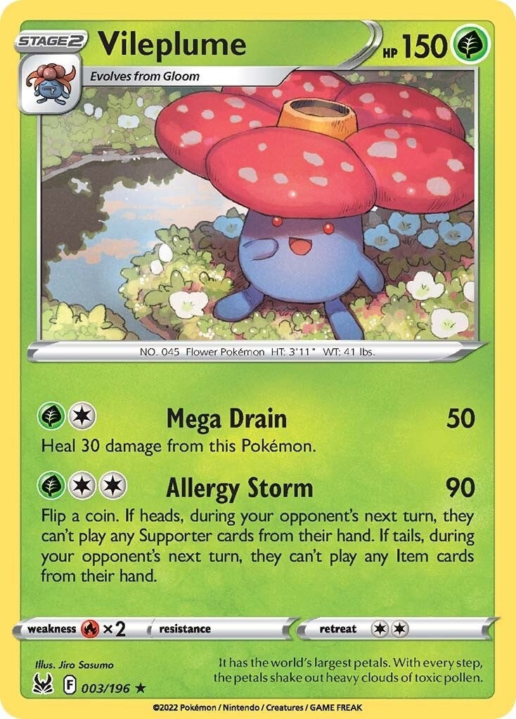 Image for Vileplume (003/196) [SWSH11: Lost Origin] - Pokemon