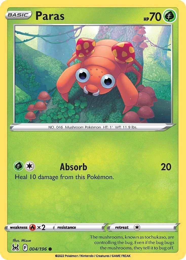 Image for Paras (004/196) [SWSH11: Lost Origin] - Pokemon