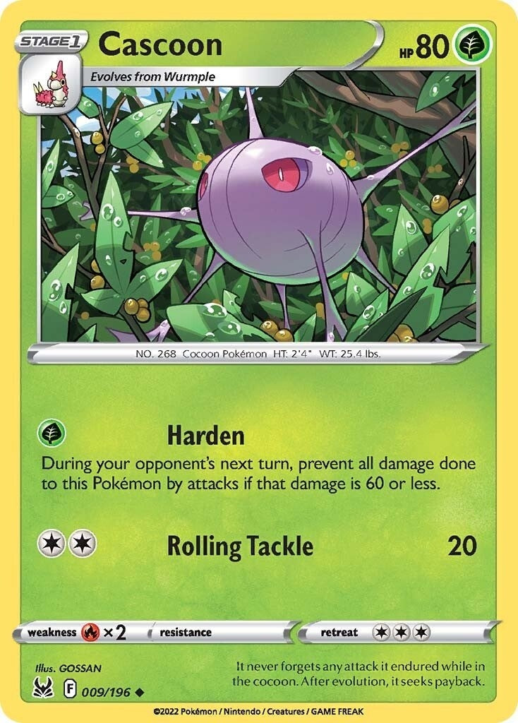 Image for Cascoon (009/196) [SWSH11: Lost Origin] - Pokemon