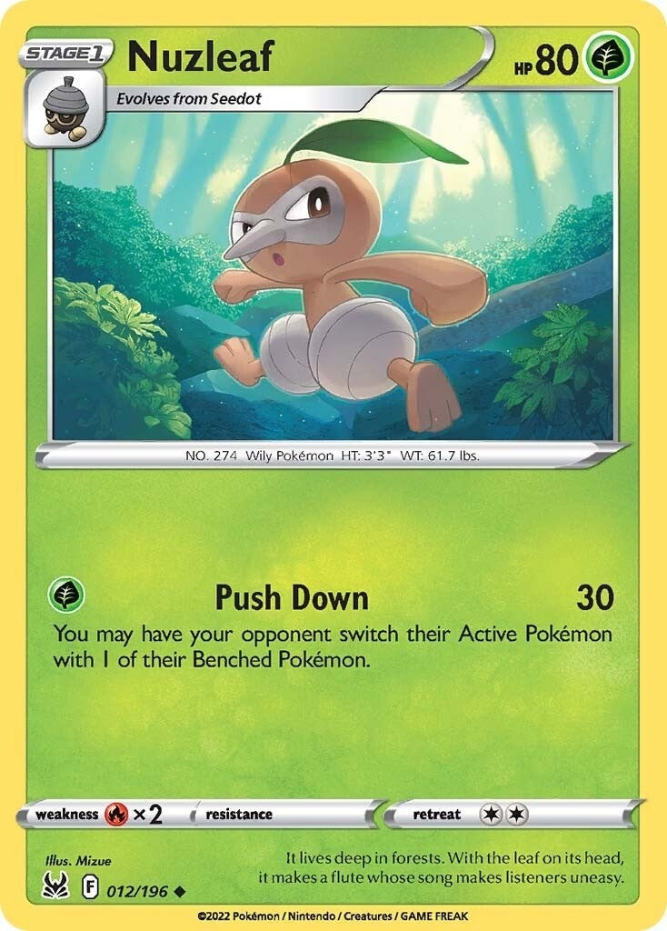 Image for Nuzleaf (012/196) [SWSH11: Lost Origin] - Pokemon