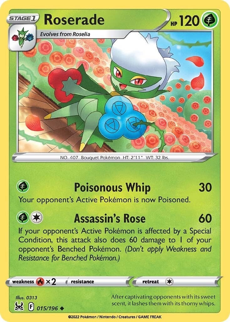 Image for Roserade (015/196) [SWSH11: Lost Origin] - Pokemon