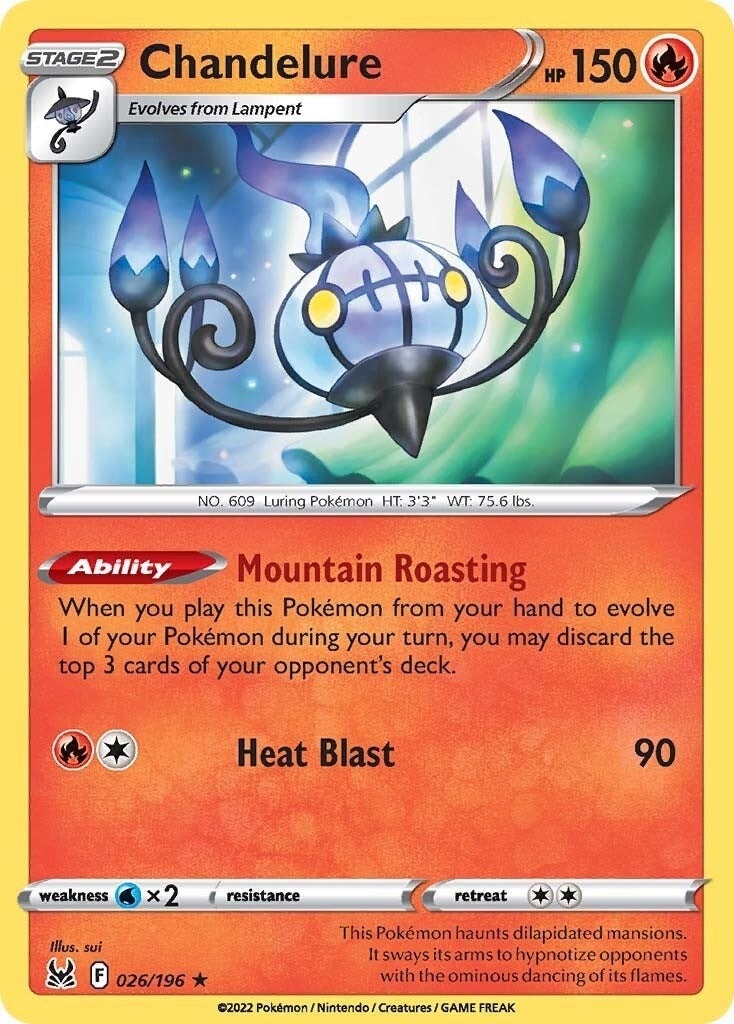 Image for Chandelure (026/196) [SWSH11: Lost Origin] - Pokemon
