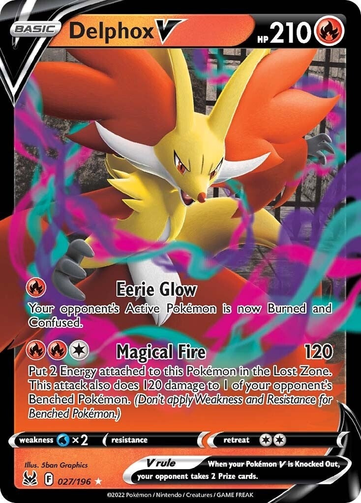 Image for Delphox V (027/196) [SWSH11: Lost Origin] - Pokemon