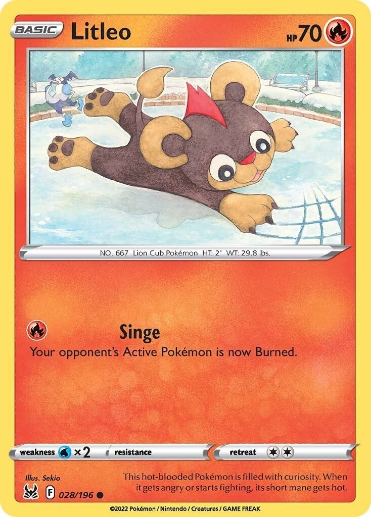 Image for Litleo (028/196) [SWSH11: Lost Origin] - Pokemon