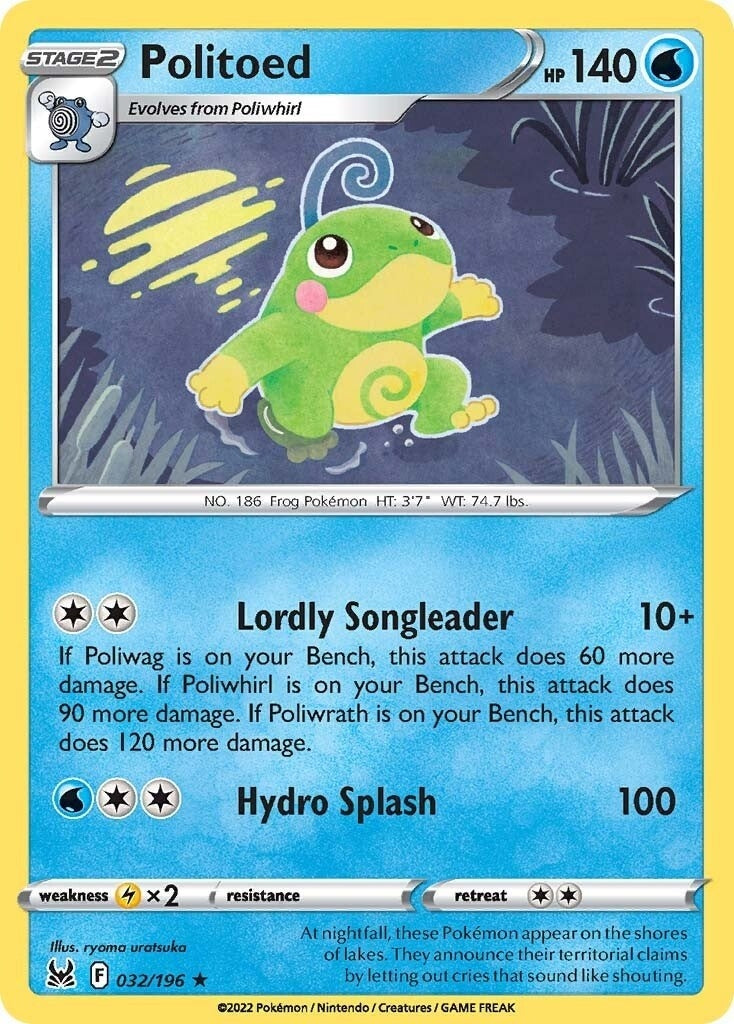 Image for Politoed (032/196) [SWSH11: Lost Origin] - Pokemon