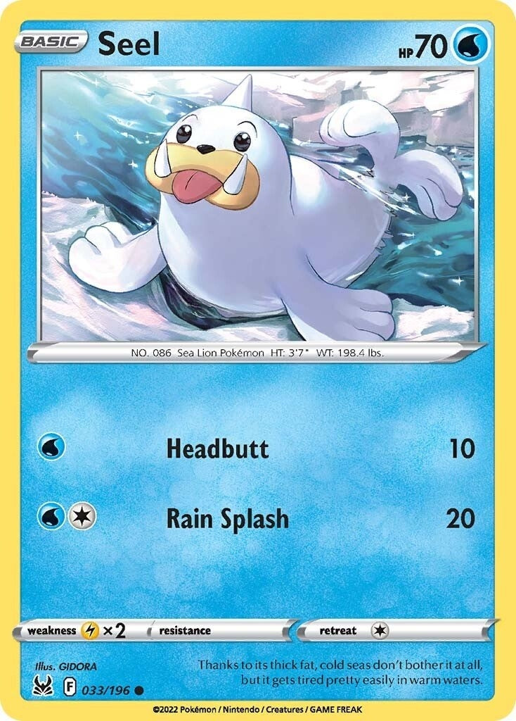 Image for Seel (033/196) [SWSH11: Lost Origin] - Pokemon