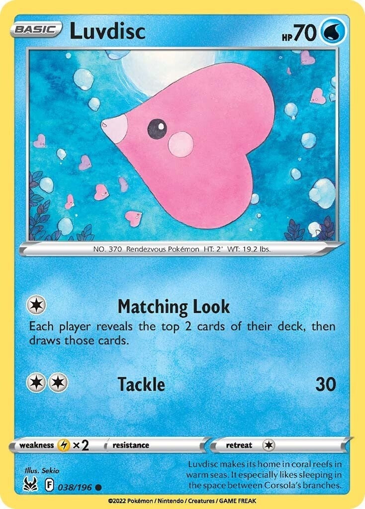 Image for Luvdisc (038/196) [SWSH11: Lost Origin] - Pokemon