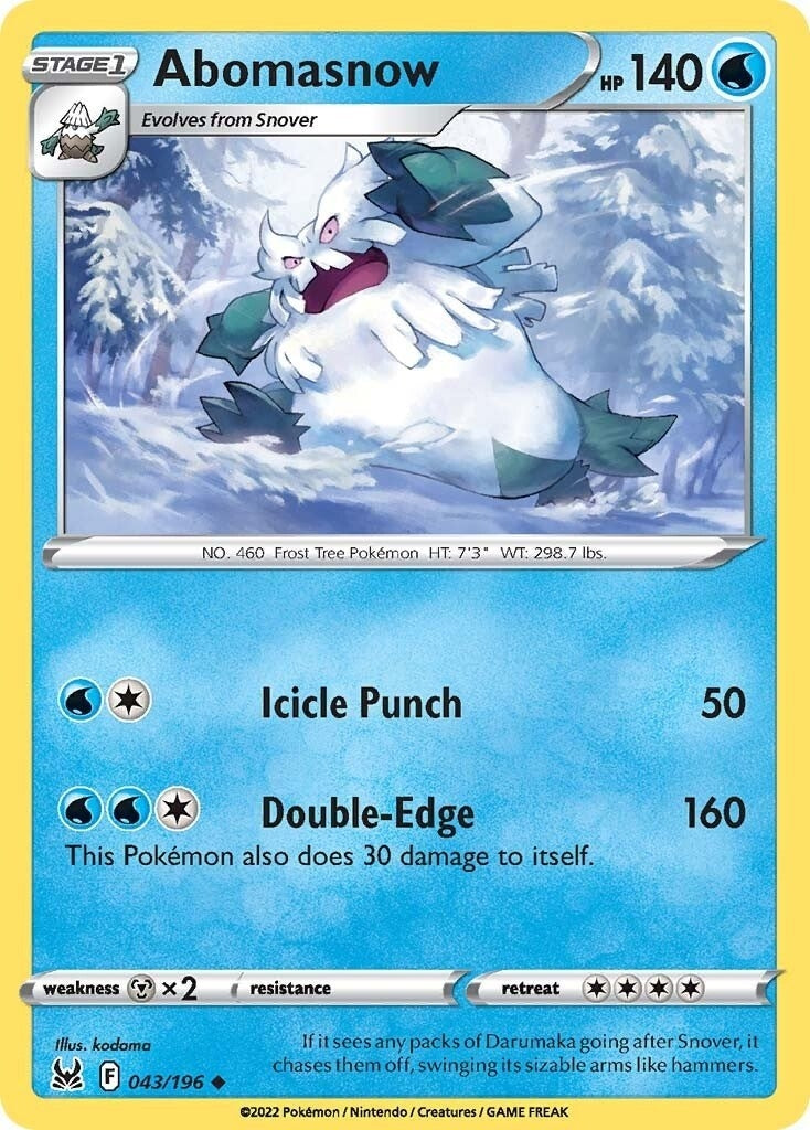 Image for Abomasnow (043/196) [SWSH11: Lost Origin] - Pokemon