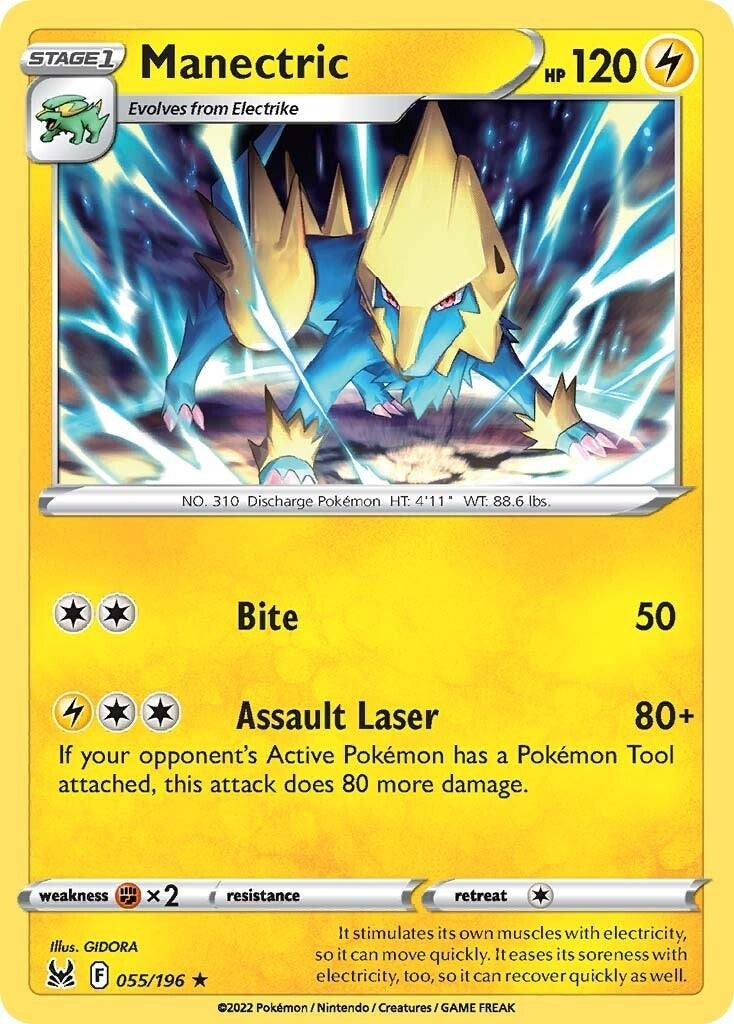 Image for Manectric (055/196) [SWSH11: Lost Origin] - Pokemon