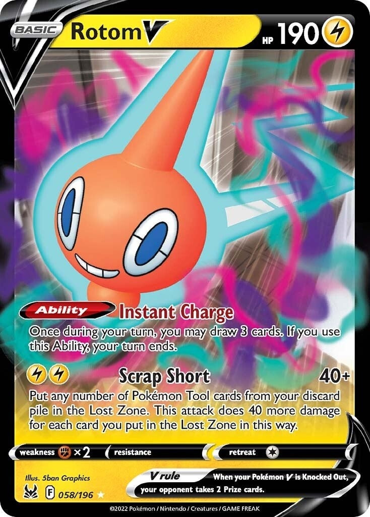 Image for Rotom V (058/196) [SWSH11: Lost Origin] - Pokemon