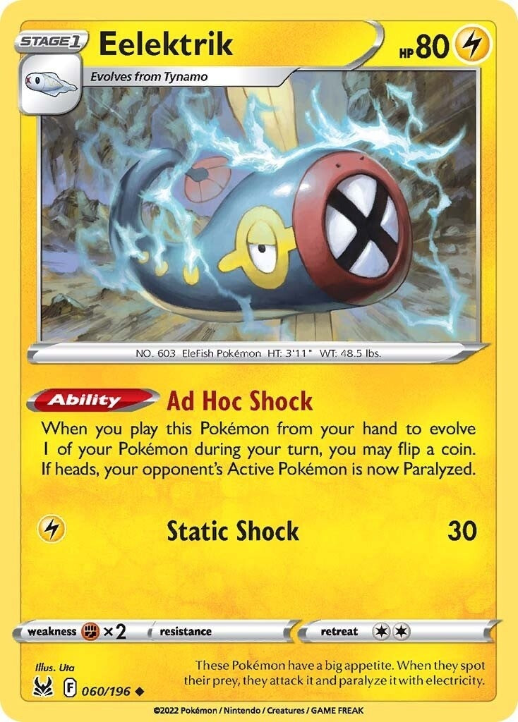 Image for Eelektrik (060/196) [SWSH11: Lost Origin] - Pokemon