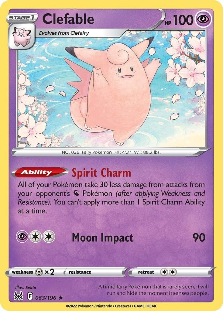 Image for Clefable (063/196) [SWSH11: Lost Origin] - Pokemon