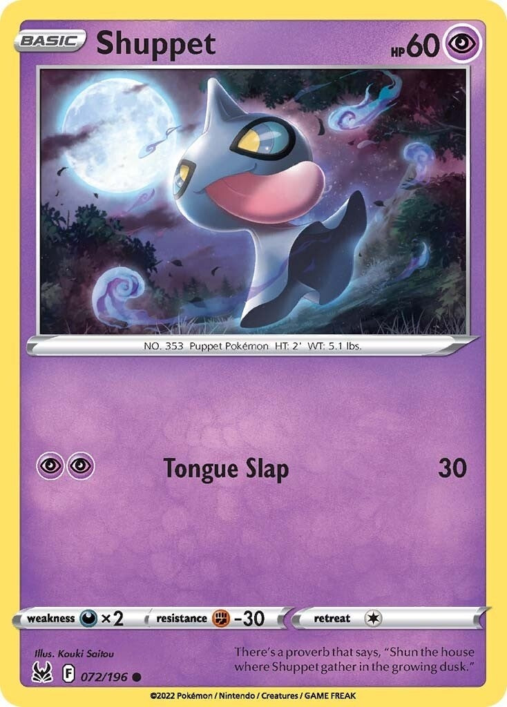 Image for Shuppet (072/196) [SWSH11: Lost Origin] - Pokemon