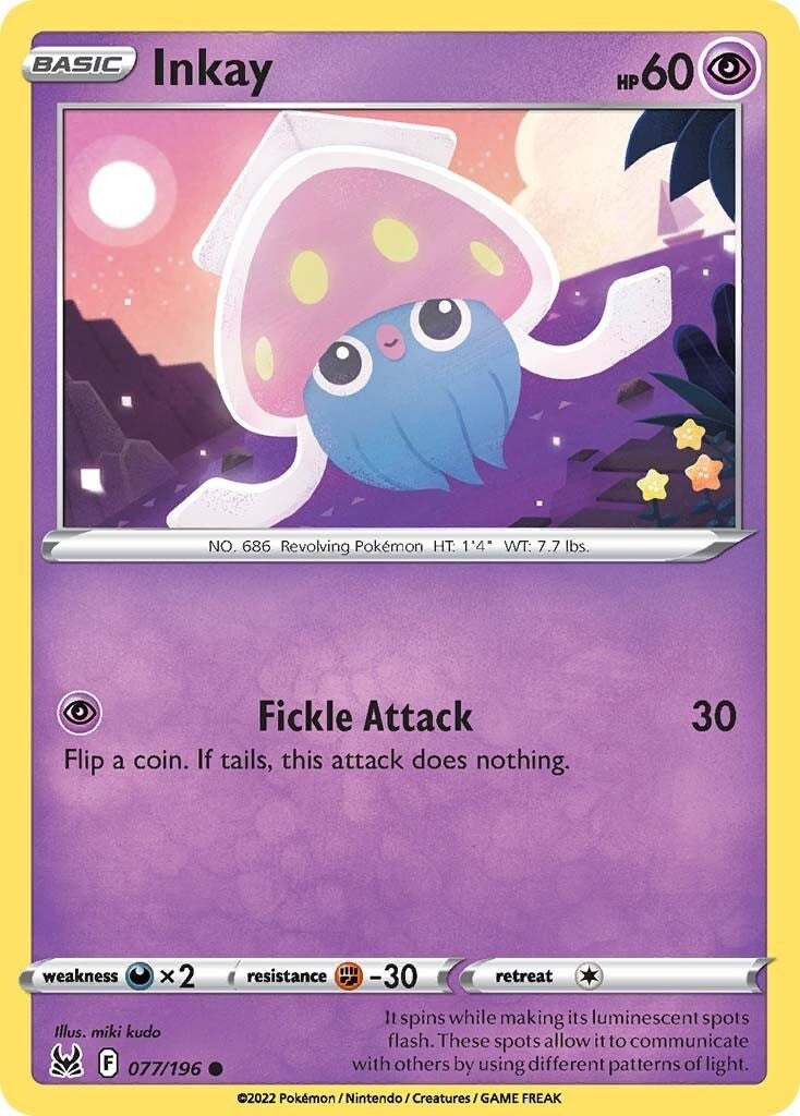 Image for Inkay (077) (077/196) [SWSH11: Lost Origin] - Pokemon