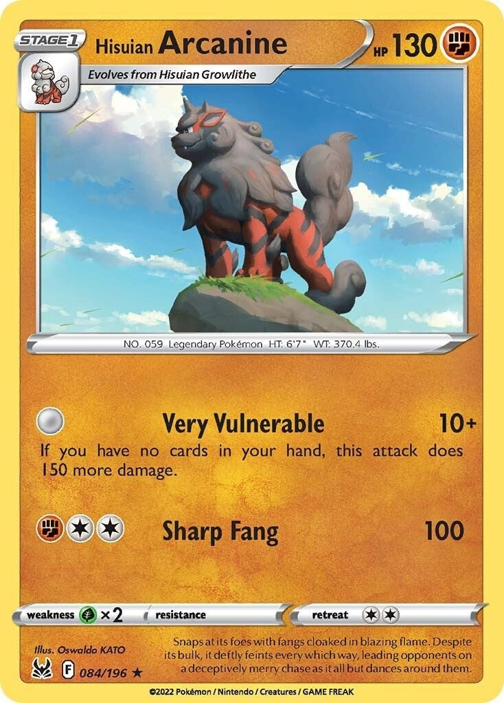 Image for Hisuian Arcanine (084/196) [SWSH11: Lost Origin] - Pokemon