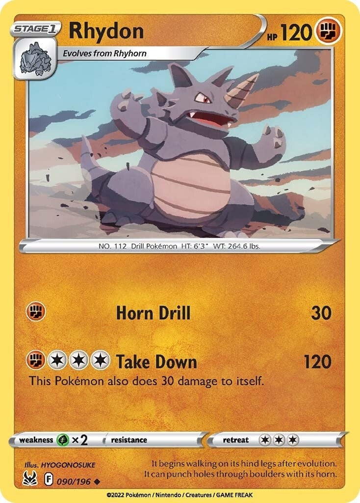 Image for Rhydon (090/196) [SWSH11: Lost Origin] - Pokemon
