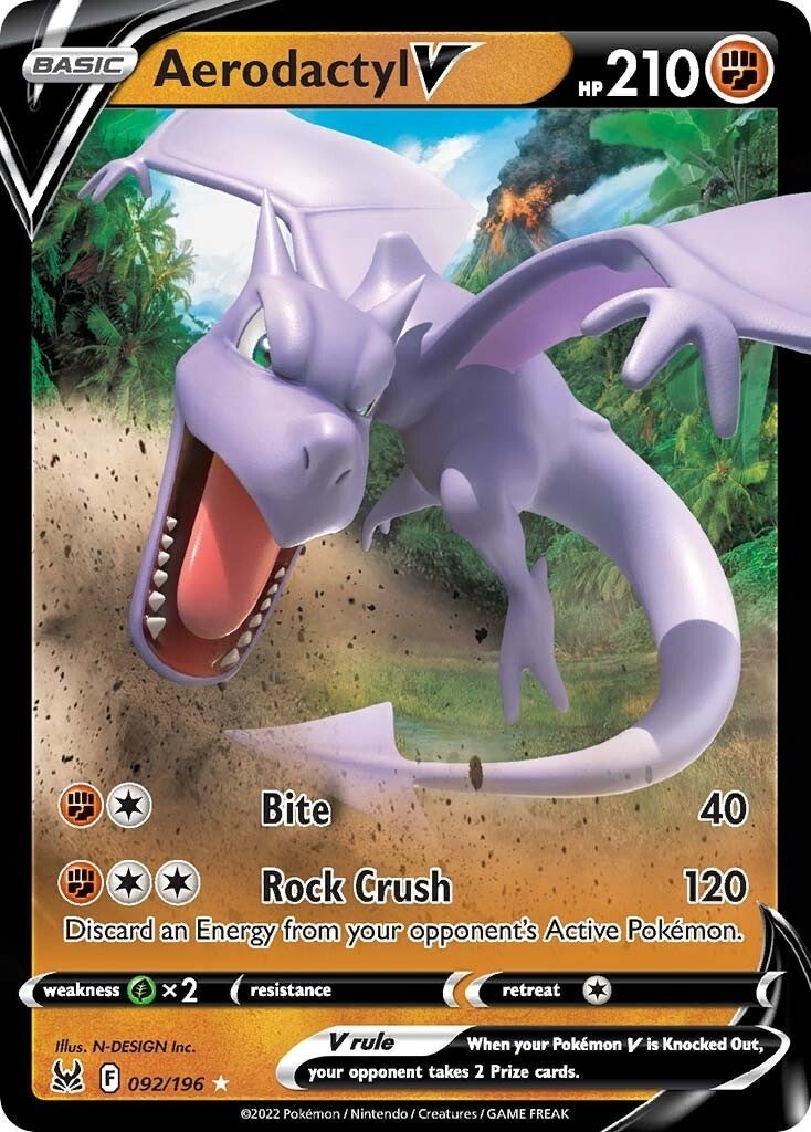 Image for Aerodactyl V (092/196) [SWSH11: Lost Origin] - Pokemon