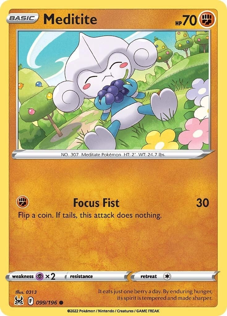 Image for Meditite (099/196) [SWSH11: Lost Origin] - Pokemon
