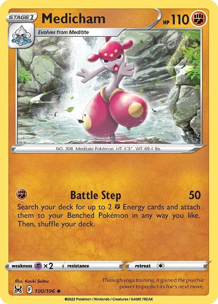 Image for Medicham (100/196) [SWSH11: Lost Origin] - Pokemon