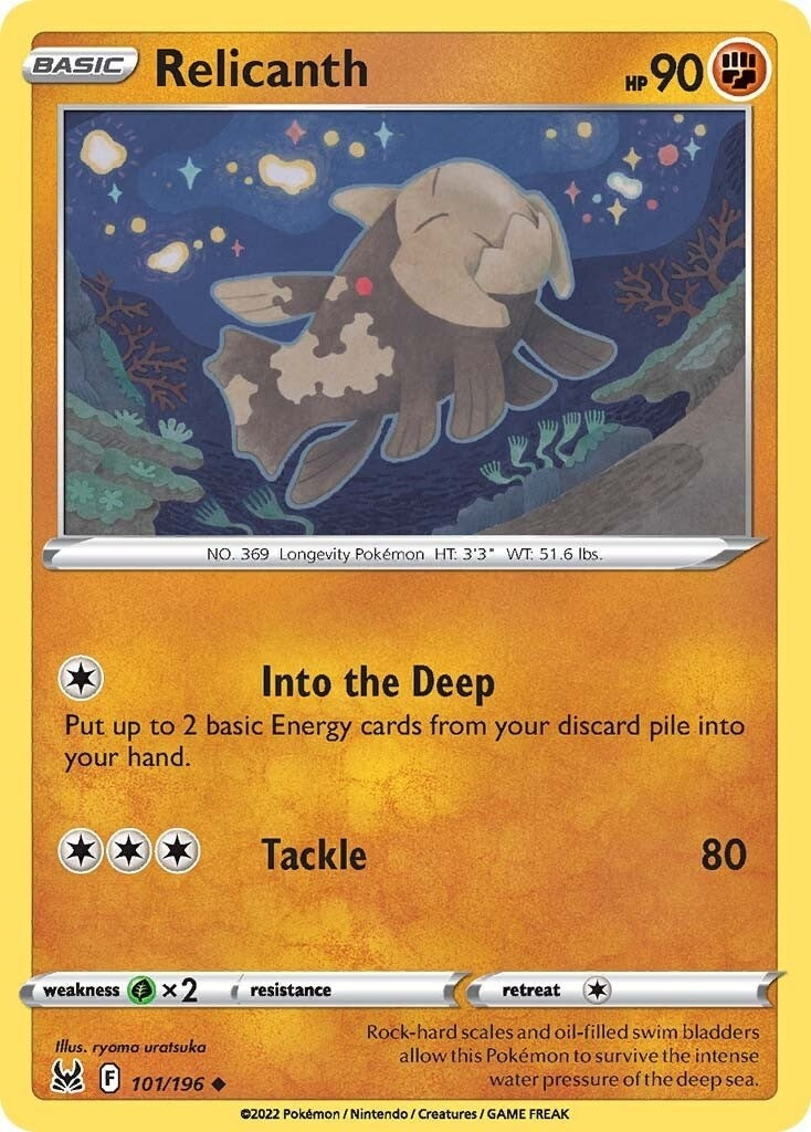 Image for Relicanth (101/196) [SWSH11: Lost Origin] - Pokemon