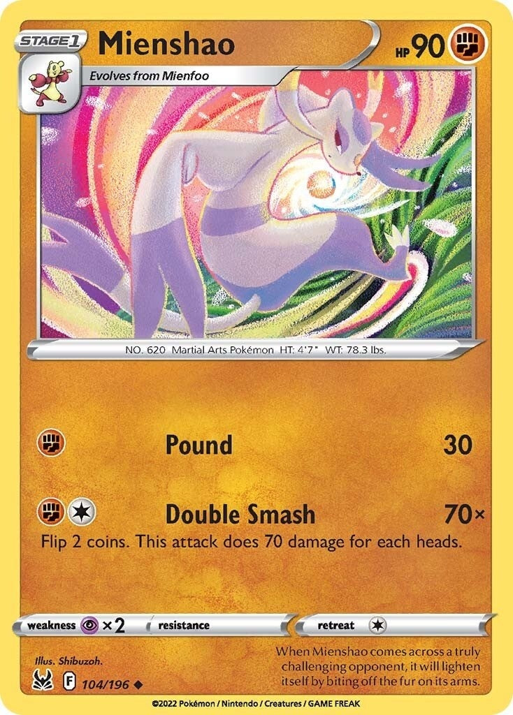 Image for Mienshao (104/196) [SWSH11: Lost Origin] - Pokemon