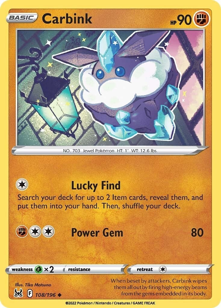Image for Carbink (108/196) [SWSH11: Lost Origin] - Pokemon