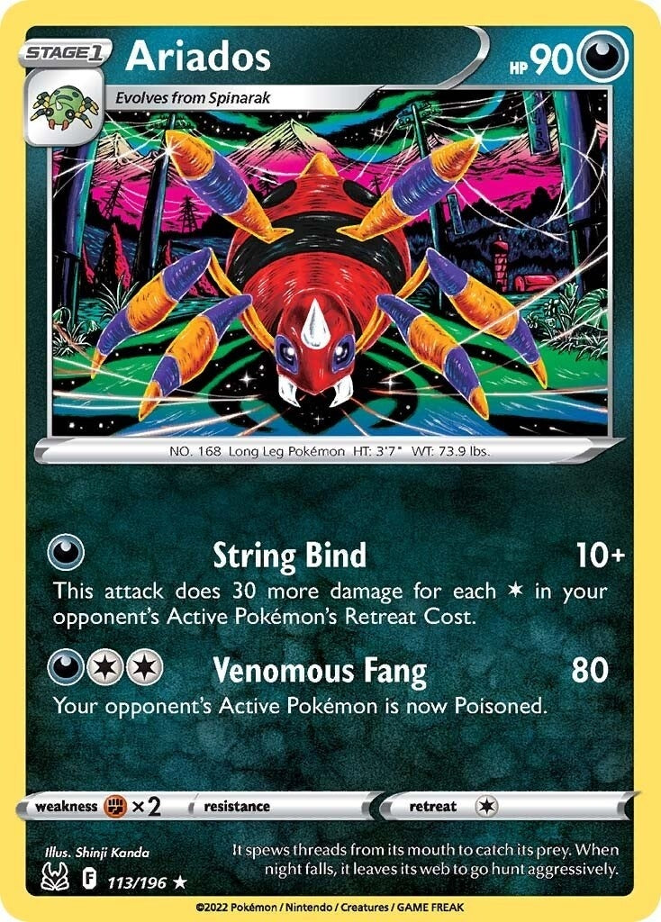 Image for Ariados (113/196) [SWSH11: Lost Origin] - Pokemon