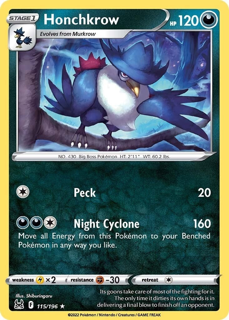 Image for Honchkrow (115/196) [SWSH11: Lost Origin] - Pokemon