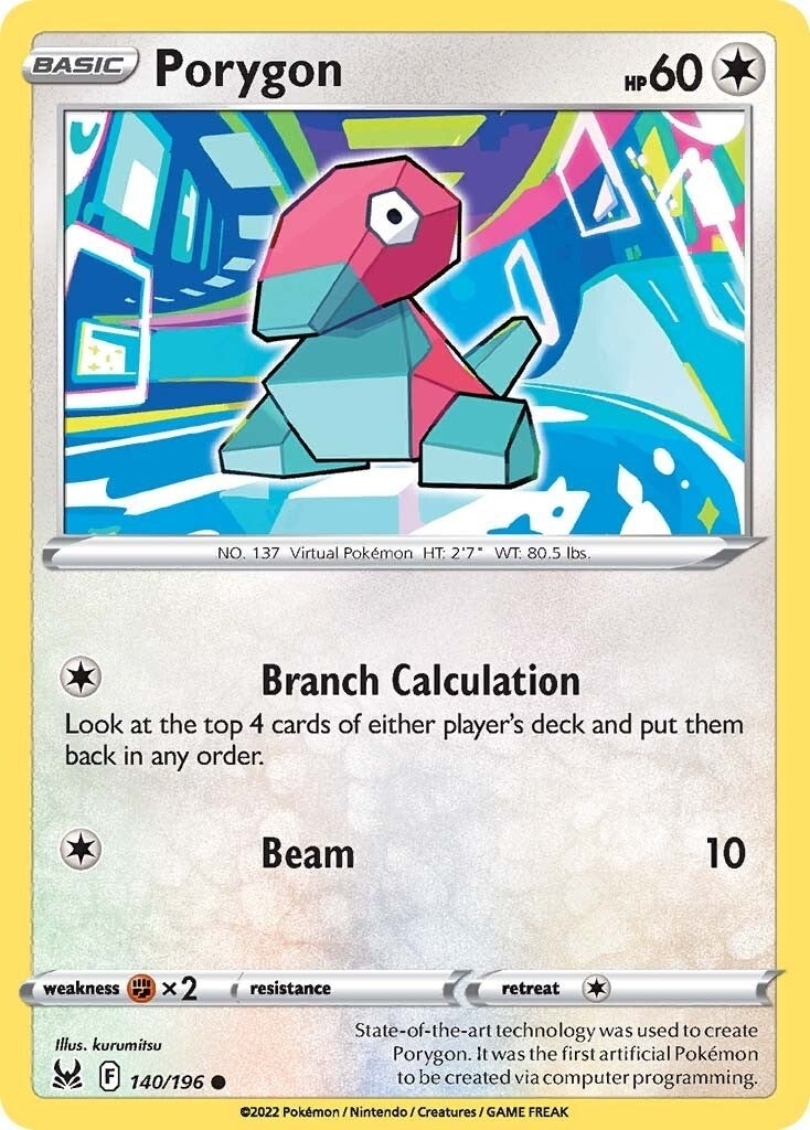 Image for Porygon (140/196) [SWSH11: Lost Origin] - Pokemon