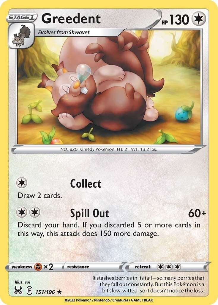 Image for Greedent (151/196) [SWSH11: Lost Origin] - Pokemon