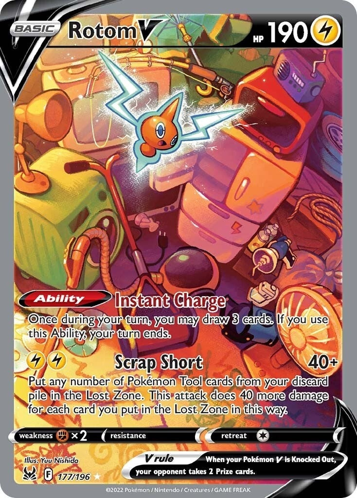 Image for Rotom V (Alternate Full Art) (177/196) [SWSH11: Lost Origin] - Pokemon