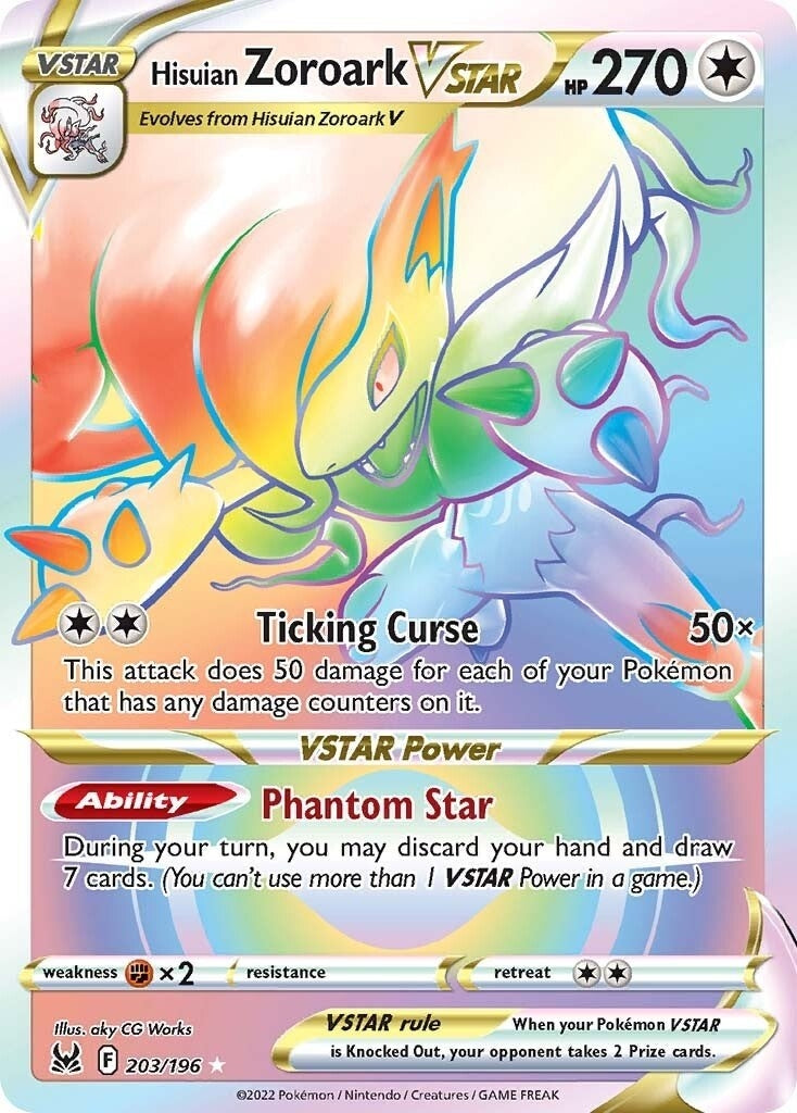 Image for Hisuian Zoroark VSTAR (Secret) (203/196) [SWSH11: Lost Origin] - Pokemon