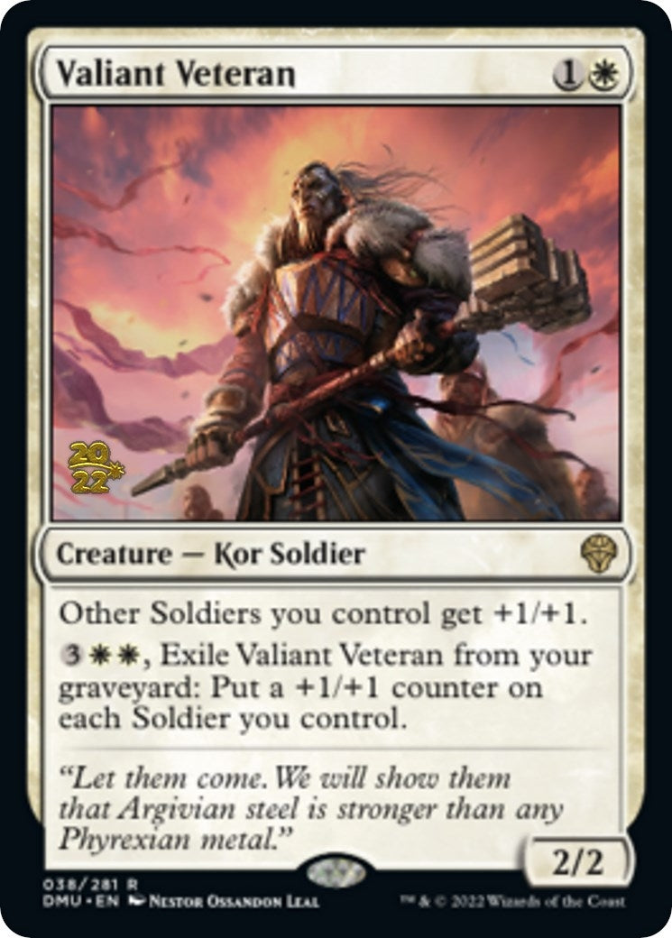 Image for Valiant Veteran (38) [Prerelease Cards] - Magic: The Gathering