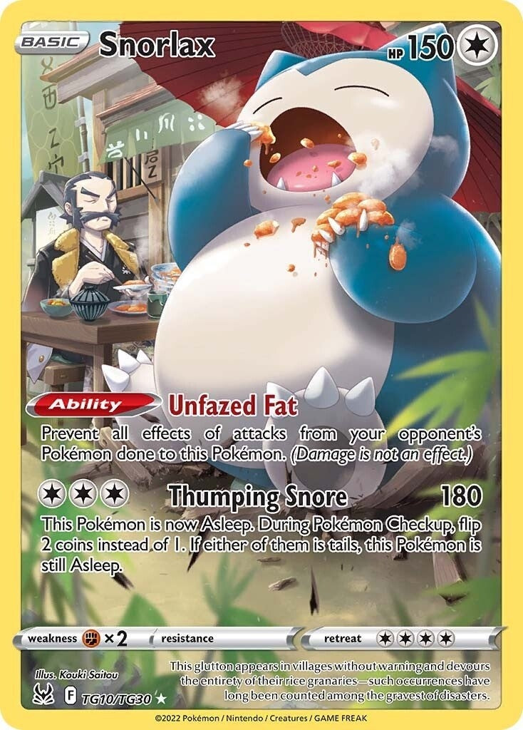 Image for Snorlax (TG10/TG30) [SWSH11: Lost Origin Trainer Gallery] - Pokemon