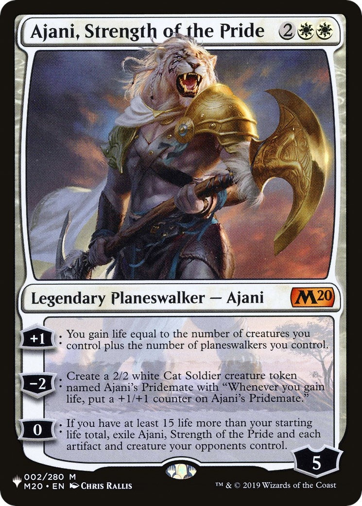 Image for Ajani, Strength of the Pride (002/280) [The List Reprints] - Magic: The Gathering