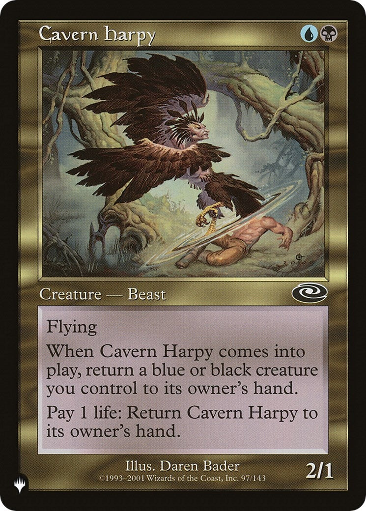 Image for Cavern Harpy (97/143) [The List Reprints] - Magic: The Gathering